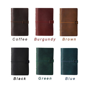 Premium Handmade Top-grain Cowhide Genuine Leather Loose-leaf <b>Notebook</b> for <b>Diary</b>, Vintage Travel Refillable Journal,A6 - Product Image 6