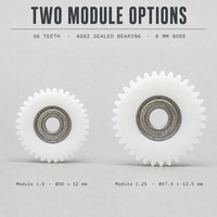 Engrenage Conique en Nylon Personnalisé Fabriqué sur Dessin OEM ODM Engrenage Non Standard 36 Dents Module 1.0 1.25 Roulement 608Z pour Convoyeur à Rouleaux