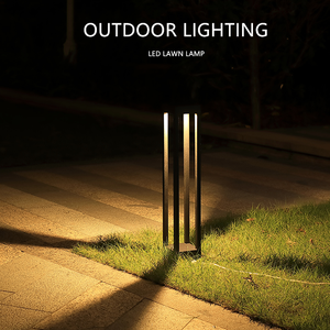 Lampadaire LED en acier Corten Art Déco, éclairage extérieur résistant aux intempéries, pilier décoratif pour jardin et patio - Product Image 2