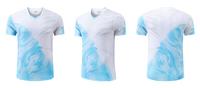 Kaos Badminton Custom Tie Dye Print 100% Poliester Ringan untuk Sublimasi Cepat Kering Bernapas Jersey Tenis Meja Voli