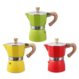 İtalyan alüminyum Mini Coffee kahve makinesi kahve makinesi 3 fincan 6Cup elektrik Pot Pot Pot Pot Espresso makinesi