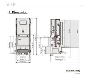 בודק שטרות בעל אבטחה גבוהה למכונות אוטומטיות, בודק שטרות ICT V7P עם מערם למכונות משחק - Product Image 6