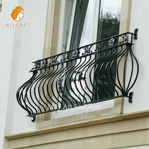 Fenêtre de terrasse en fer forgé classique européenne personnalisée <span class=keywords><strong>MILY</strong></span>, fenêtres en fer forgé pour la protection - Product Image 3