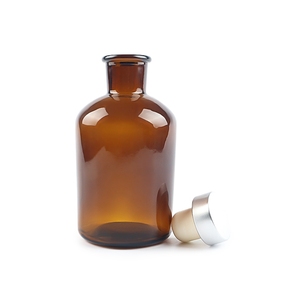 Boticario de boca pequeña 125ml 250 botella de almacenamiento de <span class=keywords><strong>Farmacia</strong></span> de laboratorio de vidrio ámbar con corcho - Product Image 3