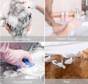 In Stock Foam Pump <b>Bottle</b> <b>100ml</b> 150ml 200ml 250ml PET <b>Plastic</b> Empty Facial Cleanser Mousse with Brush Head - Product Image 2
