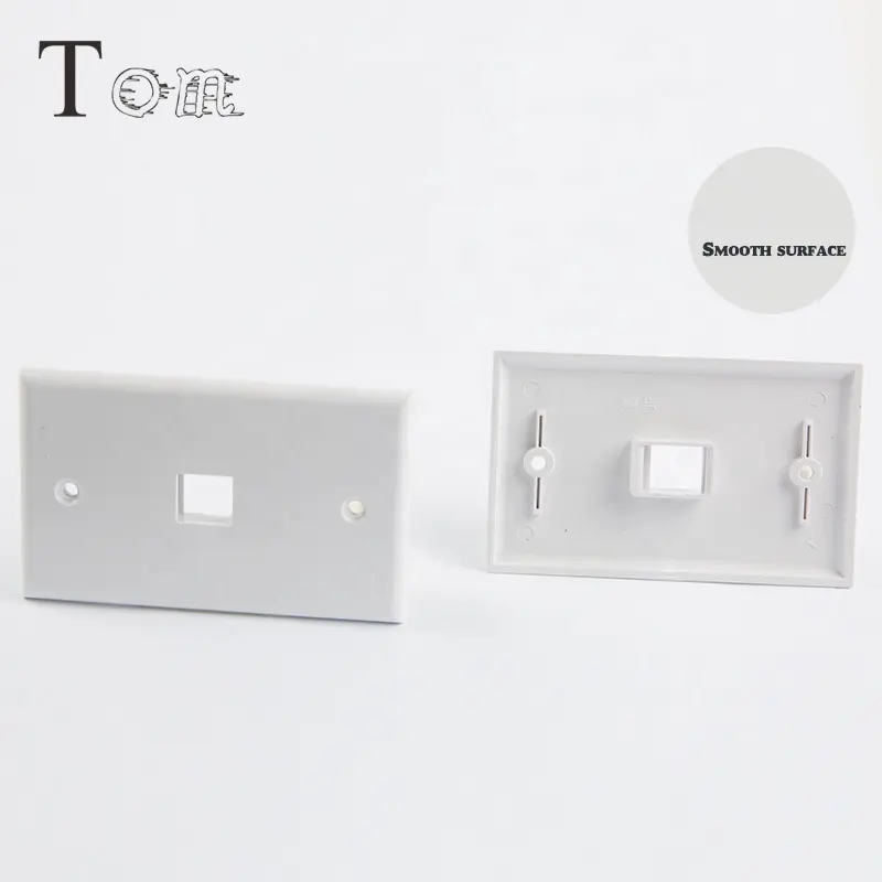 TOM-FP-US-01 70*115mm USA Type face plate 1 Port Wall plate for RJ45 Keystone Jack single port Faceplate