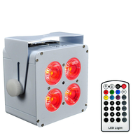 Projecteur de scène 4x18W RGBWA UV 6-en-1 avec boîtier en fer, télécommande sans fil, idéal pour KTV, discothèques, mariages, bars, personnalisation prise en charge