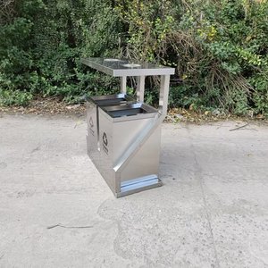 Contenedor de Basura de Acero Inoxidable para Exteriores, 85x45x96 cm, Contenedor de Reciclaje para Calles y Áreas Turísticas - Product Image 1