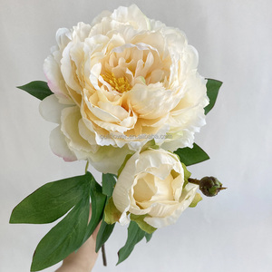 LO-320 <span class=keywords><strong>precio</strong></span> de fábrica al por mayor Flor de peonía decorativa 65cm tallo único peonías artificiales de seda de 2 cabezas para decoración del hogar de la boda - Product Image 1