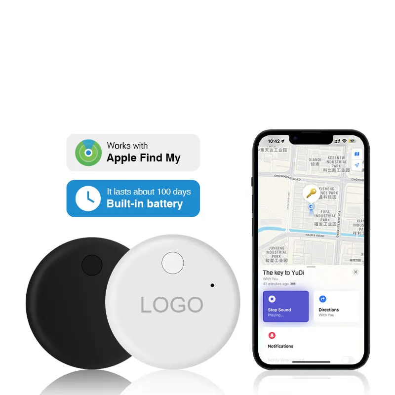 One-Click Search Lost Alarm Smart Find My App Tag Locator Key Finder Waterproof Child Bag Wallet Tag for iOS Apple