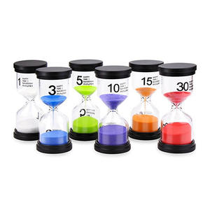 Reloj de Arena de Diseño Feng Shui Hecho a Mano, 1-30 Minutos, 6 Piezas, 1 Juego - Product Image 1