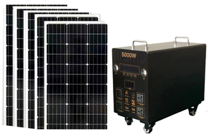 AL-M 오래 지속되는 휴대용 전력 다기능 5000W 태양열 발전기 220V 순수 사인파 AC 출력 + DC, - Product Image 3