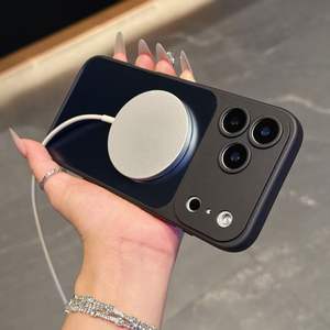 Funda de vidrio para iPhone 16 Pro Max que se convierte instantáneamente en una funda magnética dos en uno con película protectora para la lente 17. - Product Image 4