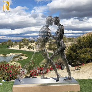 Mô Hình Cắt Lát Trừu Tượng Vô Hình Trang Trí Ngoài Trời Điêu Khắc Biến Mất Bằng Thép Không Gỉ - Product Image 6