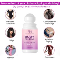 Vente en gros Colle cosmétique extra tenue pour le corps pour vêtements Lavable Roll on Stick Colle pour le corps Adhésif résistant à l'eau Colle pour la peau du corps