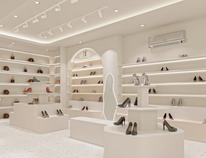 تصميم وتجهيز متجر حقائب الأحذية المخصص، تجديد داخلي مصمم خصيصًا، مساحة عرض للبيع بالتجزئة، تجهيز شامل لمتجر حقائب الأحذية - Product Image 4