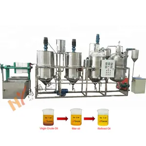 Energia-eficiente soja girassol lote óleo refino máquina cpo plam canola óleo refinar máquina