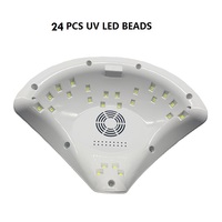 Lampu UV Pengering Kuku 48W, Pemoles Kuku 48W, 4 Pengatur Waktu untuk Dua Tangan Sensor Otomatis UV LED, Lampu Pengering Kuku