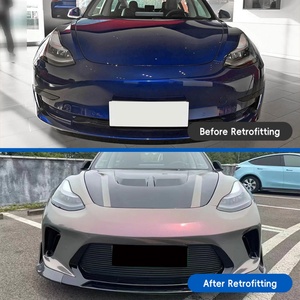 2017-2024 Model 3 Car Modification Upgrade Wet Carbon Fiber <b>Engine</b> <b>Hood</b> Frunk <b>Hood</b> Suitable for Tesla Model 3 - Product Image 2