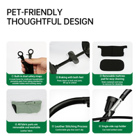 TOUCHDOG Grand chariot pliable pour animaux de compagnie, pour chiens et chats, avec maille respirante, chariot à 4 roues, chariot pour animaux de compagnie, sac de transport pour animaux de compagnie