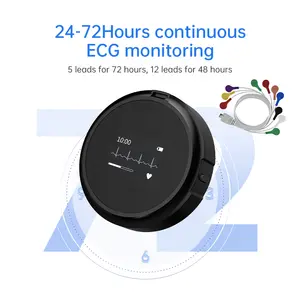 Lepu mini monitor de coração ecg de mão, monitor de coração avançado de 12 canais