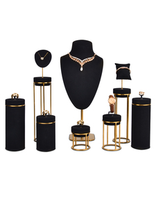 Exhibidor de Joyería Jinsky Personalizado de Microfibra, Clásico, Elegante y de Lujo, Color Negro, Herramientas de Exhibición para Accesorios de Joyería - Product Image 3