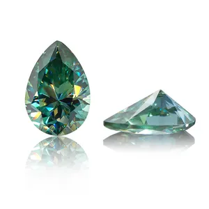GEMS LADY Diamants en Moissanite de couleur en forme de poire 1CT à 6CT GRA Pass Diamond Test Jewelry Material Gemstone Seed Beads DIY