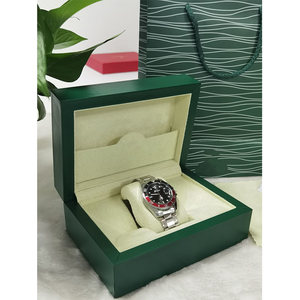 Single Watch Storage Box with Full Accessories, Luxury Green Watch Case with Soft Lining & <b>Matching</b> Outer Box - Product Image 5