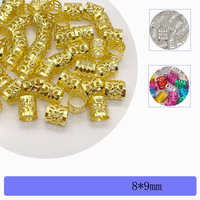 7 couleurs réglables 9mm anneaux de manchette synthétiques Dreadlock perles décorations de cheveux Crochet tresse Styles avec matériau métallique