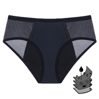 Culotte périodique en maille respirante en coton Bragas Menstruales Sous-vêtements pour incontinence Pantalon d'époque anti-fuite pour femmes