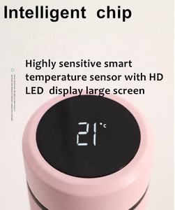 Sıcak satış çift duvarlı akıllı su şişesi sıcaklık hatırlatma ürün paslanmaz çelik su şişeleri içme çay veya kahve - Product Image 6