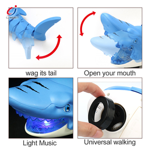 Juguetes de Tiburón Ballena de Plástico Chengji, Juguetes de Tiburón Eléctricos con Luz y Sonido, de Dibujos Animados, con Boca Grande Móvil - Product Image 3