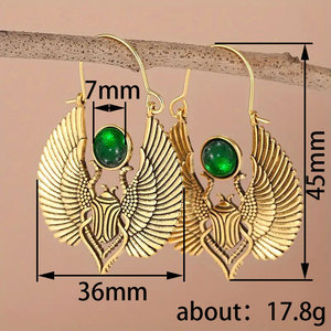 Orecchini a Forma di Scarabeo per Donne, Gioielli Bohémien Vintage di Tendenza - Product Image 5