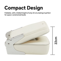 Siège marin pliable de luxe HOMFUL bicolore à dossier bas pour bateau de pêche, idéal pour les passagers de navires