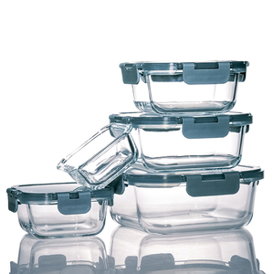 Качественный герметичный контейнер без бисфенола А, кухонная герметичная коробка, стеклянный набор для хранения пищевых продуктов с крышками - Product Image 2