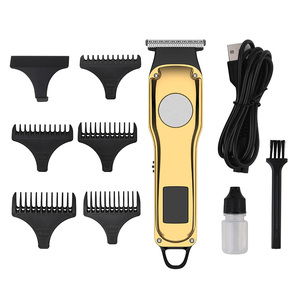 Máy cắt tóc chuyên nghiệp dùng điện, lưỡi dao bằng thép không gỉ, màn hình LED sạc lại, dùng cho râu, khách sạn, gia đình, tiệm cắt tóc - Product Image 5