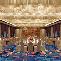 Tapis d'hôtel de luxe imprimé, design contemporain, antidérapant, écologique, adapté aux animaux domestiques, en nylon, pour salle de prière et de banquet