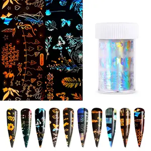 Bottle Starry Sky Nail Art Transfer Stickers Laser Shine Series Stickers For Nail Art Decoration Plastic Sticker Press On Nails