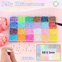 Offre Spéciale Kit de Strass en Résine AB de 3mm à 30/42/48 Grilles pour Vêtements, Nail Art, Décoration de Téléphones Portables et Projets DIY