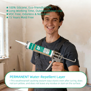 Scellant acrylique haute performance, résistant <span class=keywords><strong>à</strong></span> la pluie et <span class=keywords><strong>à</strong></span> la corrosion, mastic de calfeutrage, adhésif acrylique <span class=keywords><strong>blanc</strong></span> pour murs - Product Image 3