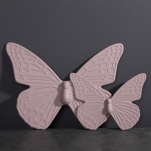 Merlin Living, mariposa de cerámica moderna, decoración de escritorio, accesorio dorado multicolor para el hogar, diseño Art <span class=keywords><strong>Deco</strong></span> para sala de estar - Product Image 1
