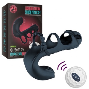 Anillo vibrador masajeador <span class=keywords><strong>de</strong></span> pene doble para hombres y parejas, Juguetes sexuales con correa para consolador Anal, tapón Anal - Product Image 6