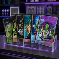 Sachets refermables en Mylar imprimés sur mesure avec motif Alien Cartoon, pochettes autoportantes en aluminium pour l'emballage de snacks et de produits à base de plantes