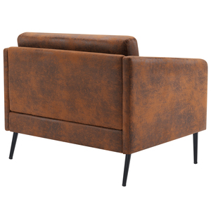 97*71*74cm 1,5 Assentos Hot Stamping Pano Cadeira envolvente com Travesseiro Indoor Circle <span class=keywords><strong>Chair</strong></span> Marrom escuro - Product Image 2