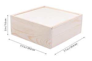 Alta qualidade caixa grande presente caixa inacabada madeira caixa - Product Image 6