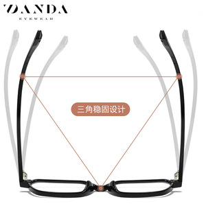 กรอบแว่นตา Danda รุ่น TR7605 ทรงโอเวอร์ไซส์เต็มกรอบ ป้องกันแสงสีฟ้า สำหรับทุกเพศ ดีไซน์ทรงสามเหลี่ยม แข็งแรง - Product Image 1