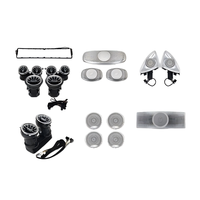 Kit d'éclairage d'ambiance LED 64 couleurs pour Mercedes-Benz E-Coupé 2016-2022, aérateur, tweeter rotatif 4D, accessoires de couverture de haut-parleur de porte