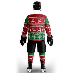 EALER Custom Sublimated <span class=keywords><strong>Ugly</strong></span> Christmas Hockey Jerseys con su logotipo - Product Image 3