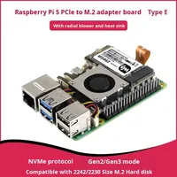 Carte adaptateur PCIe M.2 Mini Waveshare Raspberry Pi 5e génération, extension de disque SSD, dissipateur thermique, protocole NVME, 180 jours