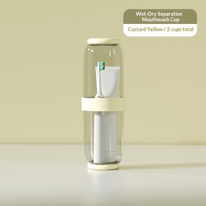 Set de Viaje Portátil con Vaso de Lavado, Cuatro Compartimentos para Almacenamiento Dental, Separación en Seco/Húmedo y Vaso para Gárgaras - Product Image 6